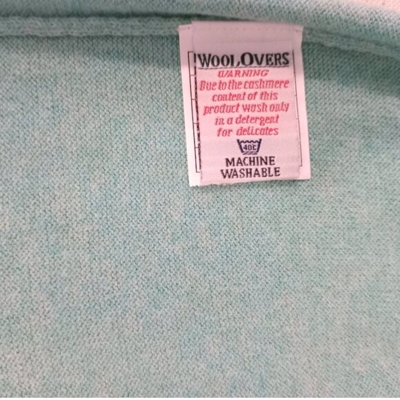 NWT Women's Cashmere Sweater Aquamarine Preppy Minimalist Pullover MSRP 111$  L - Picture 5 of 6
